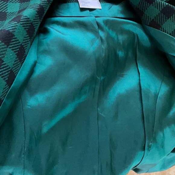 Emmanuelle Khanh green checkered wool blazer made in France - Picture 10 of 16